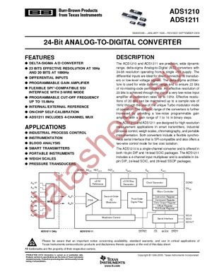 ADS1210U datasheet  